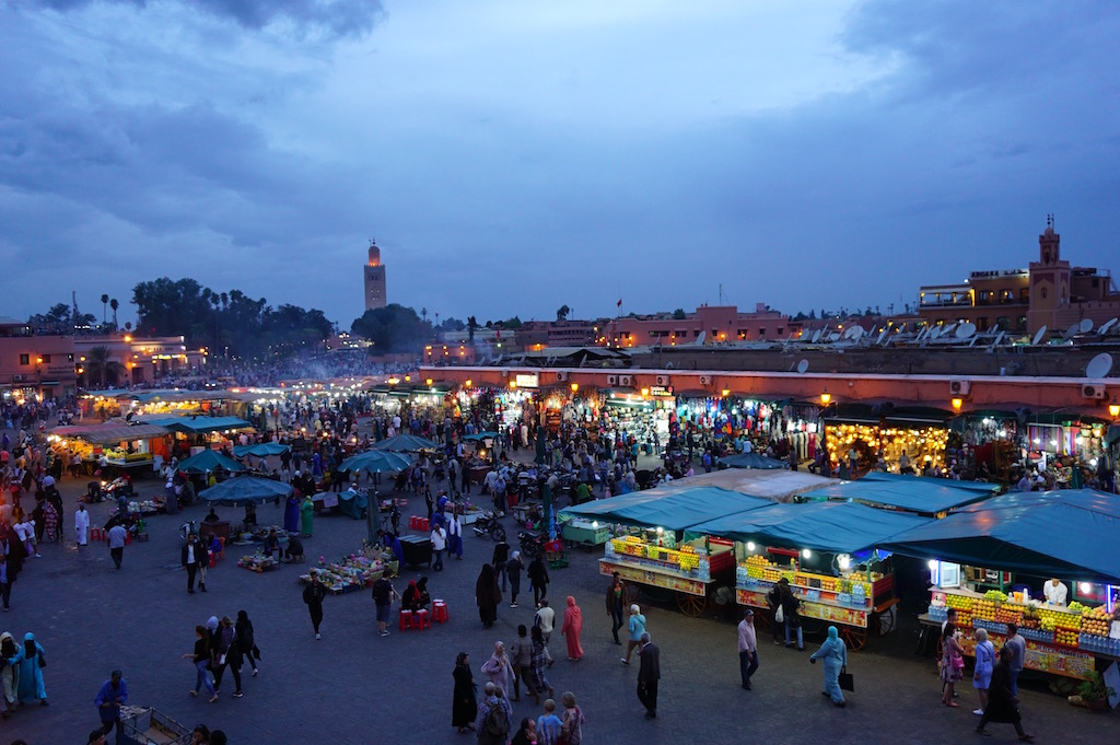 Marrakesch Reisetipps Nachtmarkt Jemaa el-fna 