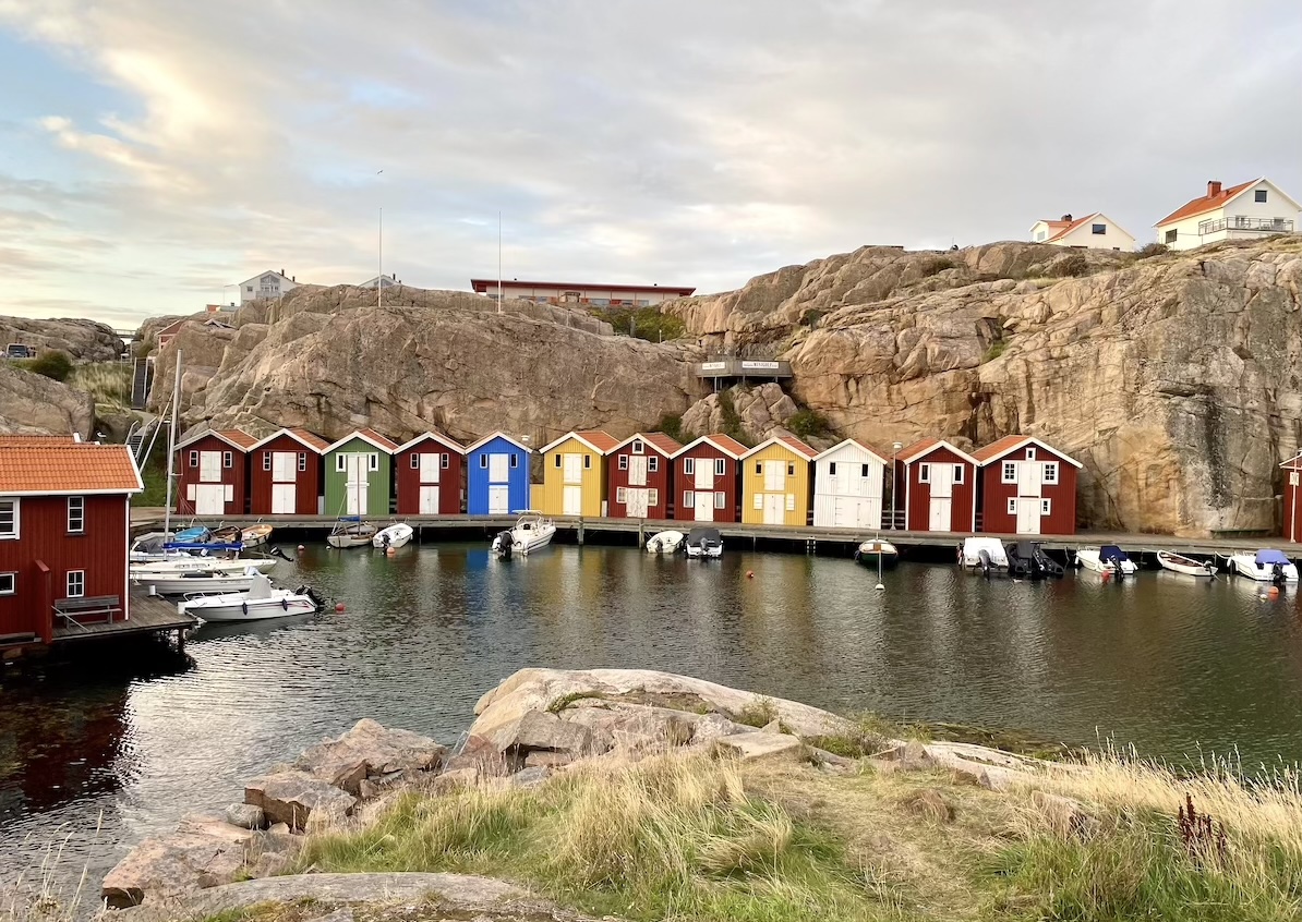 Smögen bunte Bootshäuser